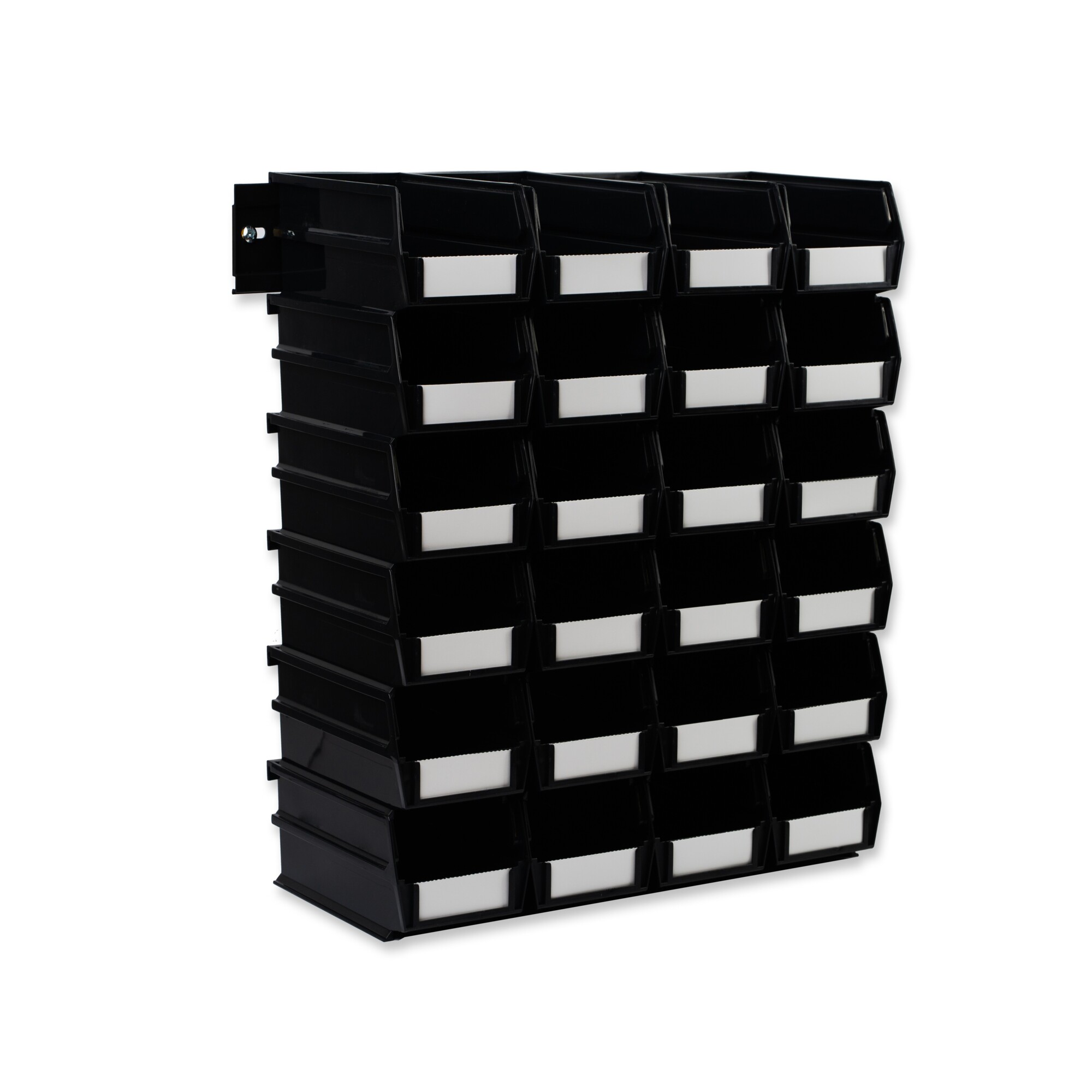 Triton Products, LocBin Hanging and interlocking Bins, Height 3 in, Width 4.125 in, Bins Included (qty.) 24 Model# 3-220BKWS